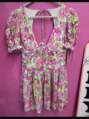 For Love And Lemons Paulina puff sleeve mini Dress thumbnail 5