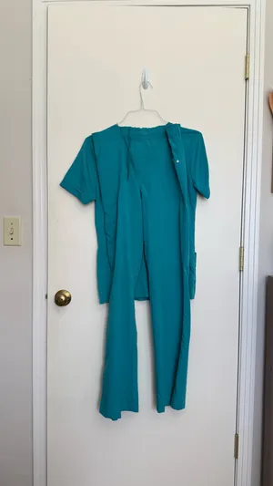 Urban teal medical scrub for women size extra small thumbnail 2