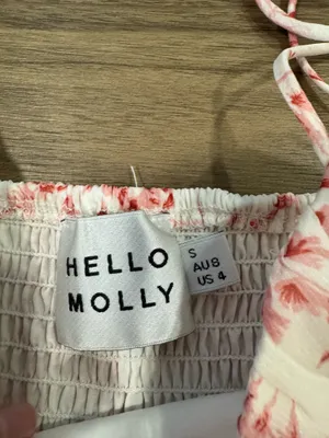 Hello Molly Mini Dress Floral Pink White thumbnail 2