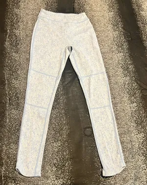 Womens XS Gymshark Fleur Texture Leggings Light Blue Marl High Rise thumbnail 1