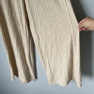 Aerie Wide Leg Relaxed Fit Lounge Sweatpants High-Waist Tan Beige Womens Medium thumbnail 7