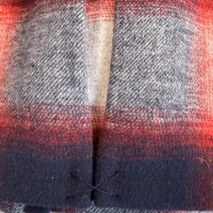Gap Plaid Wool Blend Swing Coat Girls XXL Navy Red Grey Zip Snap Jacket New thumbnail 10