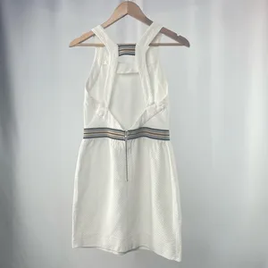 SANDRO Square Neckline Mini Dress in White‎ Size 3 or Large thumbnail 4