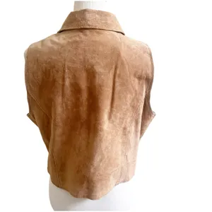 Hunt Club Vintage Women’s Suede 100% Leather Vest Tan Western Size 16 thumbnail 2
