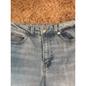 OAT New York High Rise Straight Crop Jeans Raw Hem Light Wash Size‎ 4/27 thumbnail 3