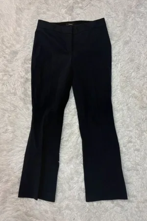 Theory navy cropped flare pants size 0 thumbnail 1