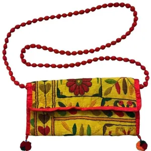Embroidered Indian Crossbody Sling Purse thumbnail 1