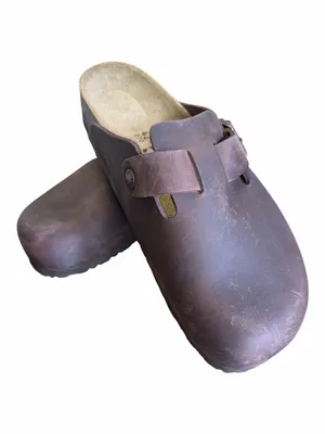 🆕Birkenstock Sandals Boston Habana Oiked Leather Suede Clog Insole. size EU42 NW thumbnail 2