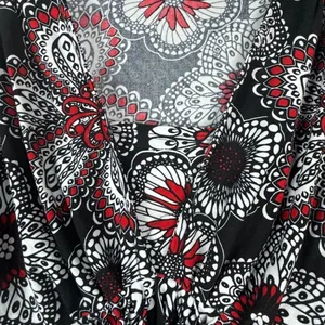 Kim Rogers Y2K 90s Top Medium Black Floral Paisley Boho Teacher Flowy Workwear thumbnail 5