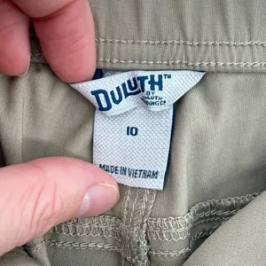 Duluth Dry on the Fly 10" Cargo Shorts Khaki Women 10 Hiking Outdoor Utility thumbnail 4