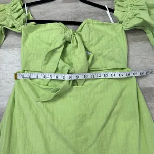 Sabo Skirt Green Double Knot Cut Out Mini Dress Size 10 thumbnail 8