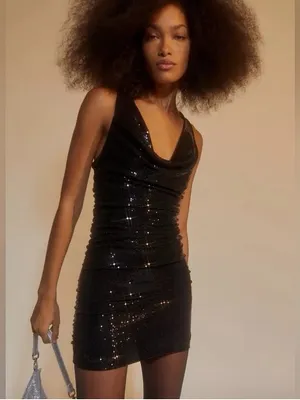 Urban Outfitters Black Sequins Mini Dress thumbnail 7