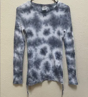Pink Victoria Secret Tie-Dye Long Sleeve Top thumbnail 1