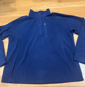 L.L.Bean quarter zip up fleece size large . thumbnail 1