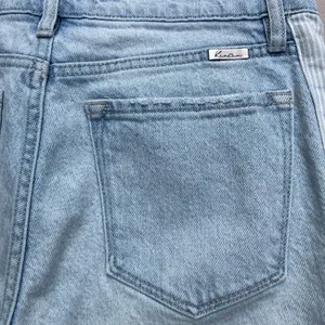 Kancan Jeans‎ Light Wash Distressed Jeans Sz 5/26 Raw Hem High Rise Denim Boho thumbnail 8