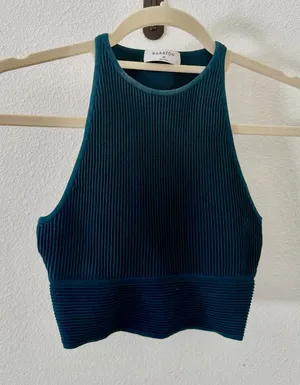 Artizia Babaton Stefano Ribbed Sculpt Tank in Herbage Green thumbnail 1