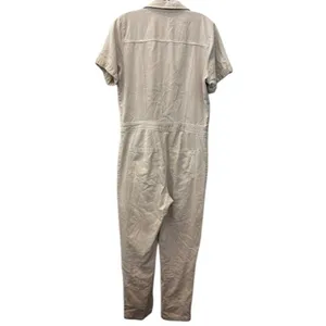 YFB Young Fabulous & Broke Tan Khaki Utility Jumpsuit Short Sleeve Button Up M thumbnail 2