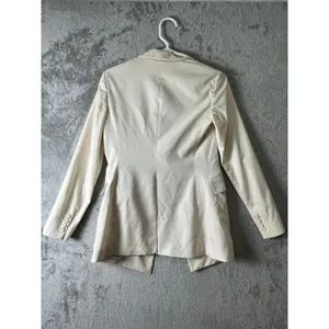 Theory‎ Ivory Single Button Blazer Jacket Tailored Quiet Luxury Career Chic 4 thumbnail 3