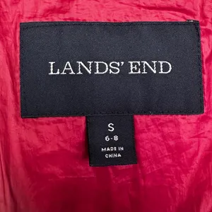 Lands End Womens Primaloft Quilted Jacket Tan Khaki‎ Snap Front Sz S 6-8 thumbnail 4