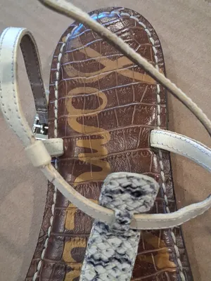Sam Edelman Women's Gigi Sandal - Size 10 M - Thong T-Strap Slingback/Snakeskin thumbnail 4