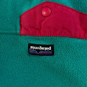 Patagonia Synchilla Fleece Pullover Teal Pink Trim Snap-T Women's Large thumbnail 11