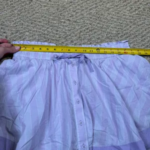 Aerie Purple Striped Button Front Paperbag Waist Comfy Mini Skort Womens Large thumbnail 5