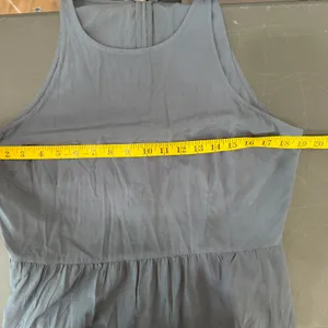 Richer Poorer Sleeveless Tiered Maxi Dress Gray High Neck Flowy Boho Summer thumbnail 7