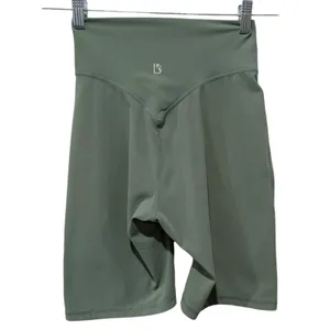Buffbunny Collection Biker Shorts Women S Green High Rise Gym Workout Athletic thumbnail 2