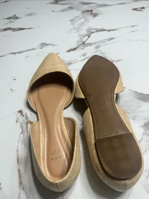 a new day Beige woven Pointed-Toe Ballet Flats. thumbnail 10