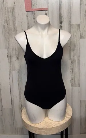 Forever 21 Black Stretch Spaghetti Strap Bodysuit – Basic Everyday Layering One- thumbnail 1