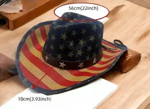 NWT Sunshade American Flag Cowboy Hat thumbnail 3