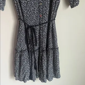 Faherty Orinda Tie Waist Button-Up Crepe Minidress XS thumbnail 7