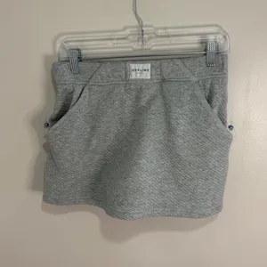 Offline by Aerie Heather Gray Quilted Mini Skort with Pockets Womens Small thumbnail 2