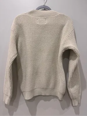 Long Wharf Supply Co Women's Sz L Rye SeaWell® Sweater in Cream thumbnail 5