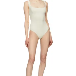 NEW Skims Rib Stretch Cotton Bodysuit in Bone‎ thumbnail 4