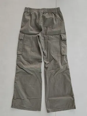 H&M Woman's Cargo Wide Leg Pants in Olive Size 0 thumbnail 3