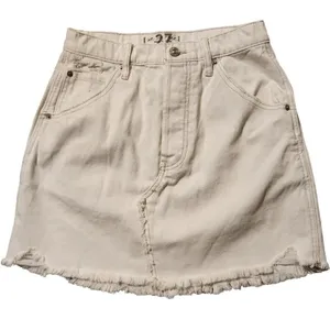 Free People Distressed Skirt Deco White Size 27 thumbnail 1