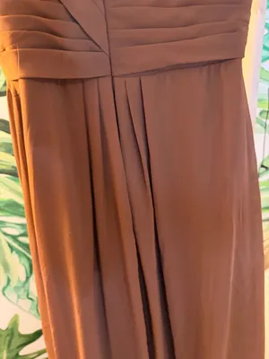 One shoulder formal dress built in bra brown 2 thumbnail 7