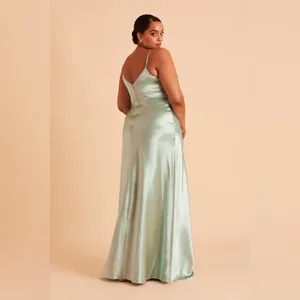 NWT Birdy Grey Jay Shiny Satin Dress In Sage Size XL thumbnail 5