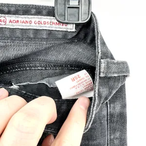 Adriano Goldschmied Silk Cigarette Skinny Black‎ Cropped Jeans Size 25R thumbnail 5