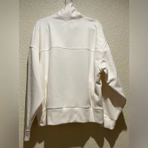 Alo Yoga NWT Hazy Mock Neck Pullover in Ivory Size S Oversized thumbnail 6