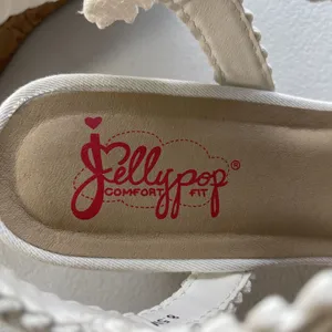 Jellypop Gabrielle Women Cork Wedge Heel Sandals 8.5M White Comfort Fit BohoChic thumbnail 5