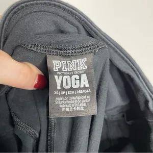 Pink by Victoria’s Secret yoga leggings black‎ criss cross at ankles size XS thumbnail 6