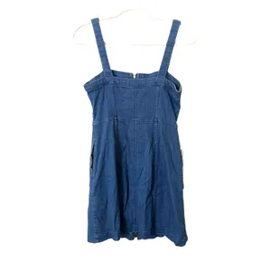 CLUB MONACO Denim Zippered Mini Dress Sz‎ 4 thumbnail 4