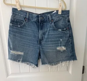 Old Navy Light Blue Distressed Denim Shorts thumbnail 1