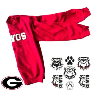 Christmas Georgia Bulldogs Glitter Sweatshirt Unisex Small Red Dawgs Football thumbnail 10