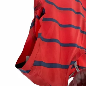 Abercrombie & Fitch Split Back Top - Size S- Red/Orange with Navy Stripes thumbnail 6