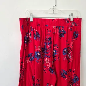 Torrid Wide Leg Pull On Lounge Pants Hot Pink Paisley Floral Pajama 00 Tall thumbnail 6