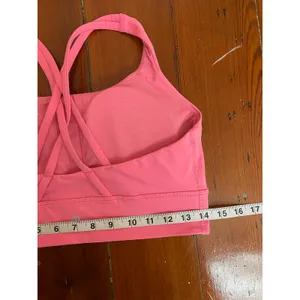 Lululemon Pink Strappy Back Longline Sports Bra Yoga Gym Activewear Medium thumbnail 6