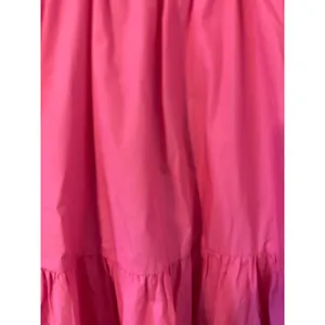 BURU Pink Cotton Puff Sleeve Tiered‎ Square Neck Midi Dress Size S Preppy thumbnail 3
